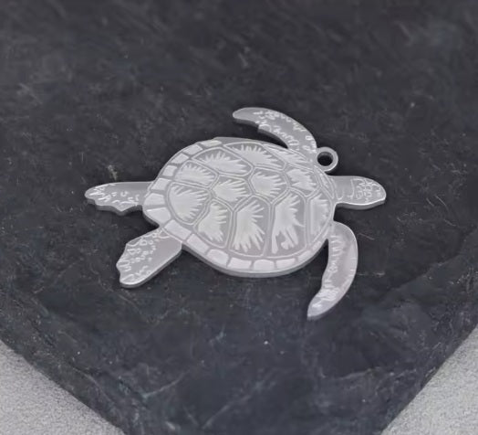 Jewelry Findings - Charm - Turtle - Silver