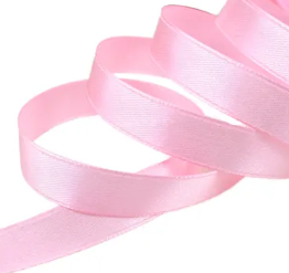 1/4" Double-Faced Satin Ribbon - Soft Pink