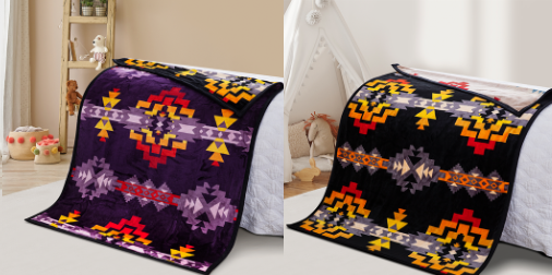 Reversible Baby Blanket - Solstice - Purple