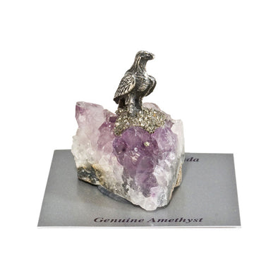 Mini Statue - Eagle on Amethyst