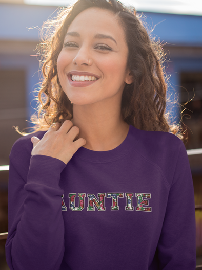 Crewneck Sweatshirt - Auntie - Purple