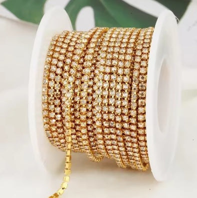 SS6 Metal Banding - Topaz on Gold