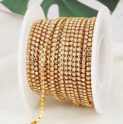 SS6 Metal Banding - Topaz on Gold