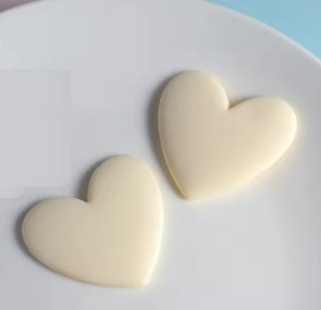 Acrylic Cab - XL Matte Hearts - White