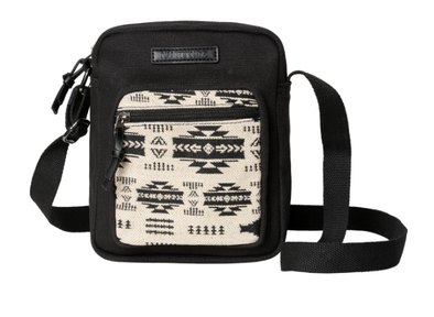 Woven Satchel - Black/Cream