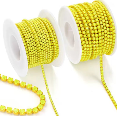 SS6 Metal Banding - Yellow Opal on Yellow