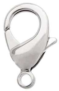 Lobster Clasp - 12 mm - Rhodium Plated
