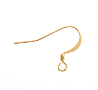 Fish Hook Earrings - Slender - Gold