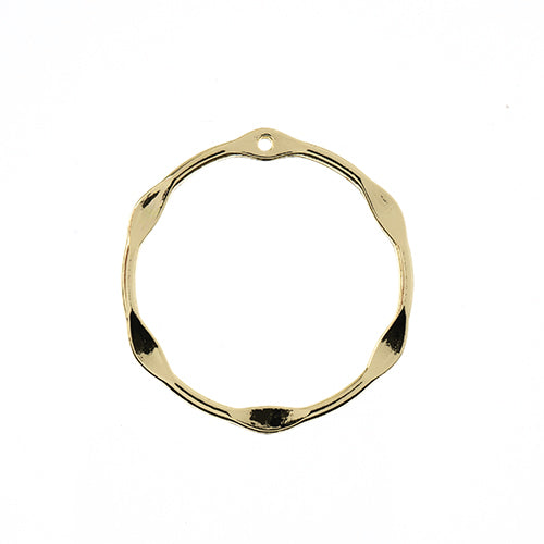 Jewelry Findings - Hammered Hoops - Gold