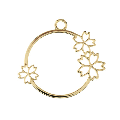 Jewelry Findings - Floral Hoops - Gold
