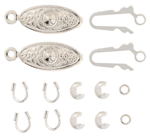 Fish Hook Clasp Set - Silver
