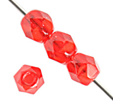 4 mm F/P Round - Red Opal Transparent