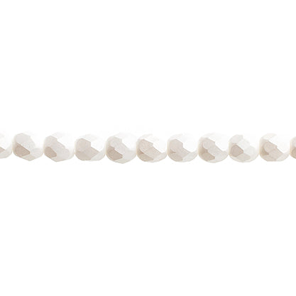 4 mm F/P Round - Silk Matte White