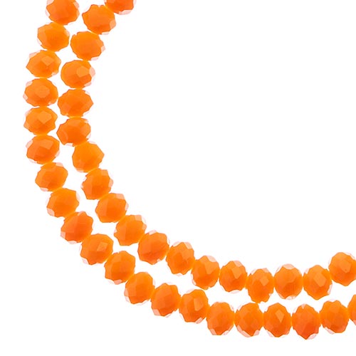 3 mm Rondelle - Orange Opaque