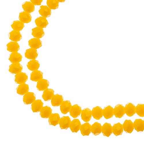 3 mm Rondelle - Yellow Opaque