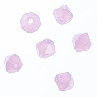 4 mm Crystal Bicone - Opaque Pink