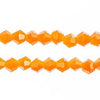 4 mm Crystal Bicone - Opaque Orange