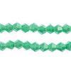 4 mm Crystal Bicone - Opaque Turquoise Green