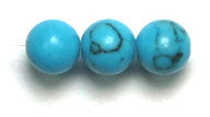 4 mm Semi-Precious Round - Turquoise (Blue)