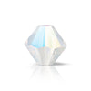 Preciosa 4 mm Crystal Bicone - White Opal Glitter