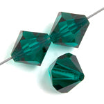 4 mm Crystal Bicone - Emerald