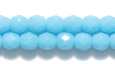 4 mm F/P Round - Turquoise Blue Opaque