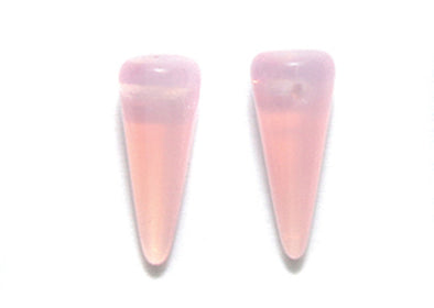 Glass Spike Beads - Pink Opal - 13 mm
