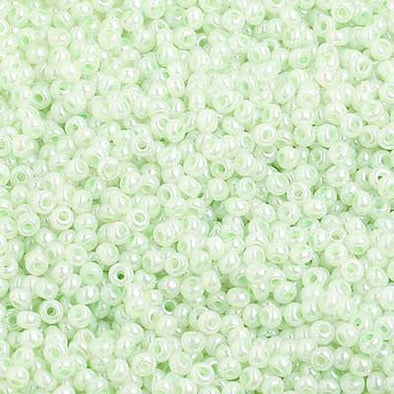 Preciosa Seed 10/0 - Opaque Pearl Pale Green Dyed