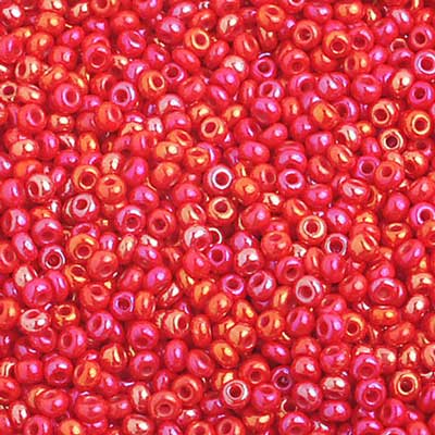 Preciosa Seed 10/0 - Opaque Medium Red AB