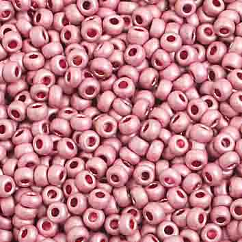 Preciosa Seed 10/0 - Metallic Mauve Pink Matte Terra