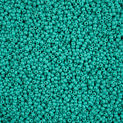 Preciosa Seed 10/0 - Dyed Chalk Sea Green Matte Permalux