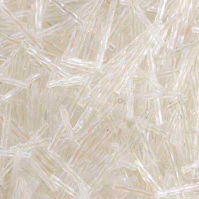 Bugle Beads - 30 mm Twisted - Crystal AB Transparent