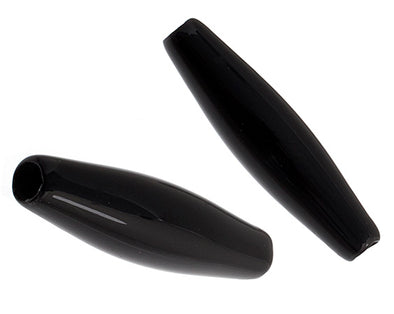 Acrylic Hair Pipes - 1.5" Black - 100 Pieces