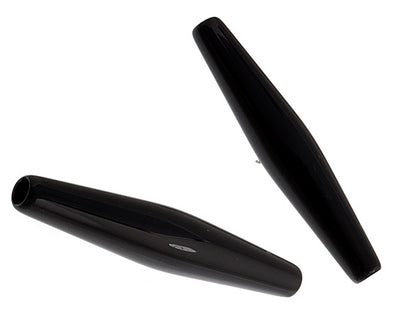 Acrylic Hair Pipes - 2" Black - 100 Pieces