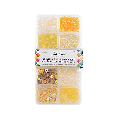 Sequins & Beads Kit - Yellow