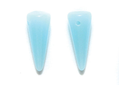 Glass Spike Beads - Blue Opal - 13 mm