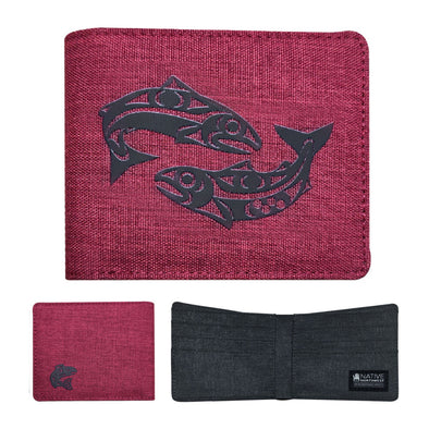 Woven Fabric Wallet - Salmon