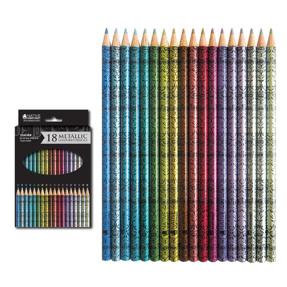 Metallic Coloured Pencils - Feather