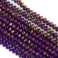3 mm Rondelle - Purple Iris Metallic