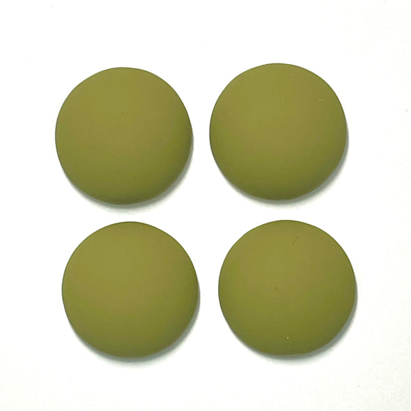 Acrylic Cab - 18 mm Matte Rounds - Olive Green
