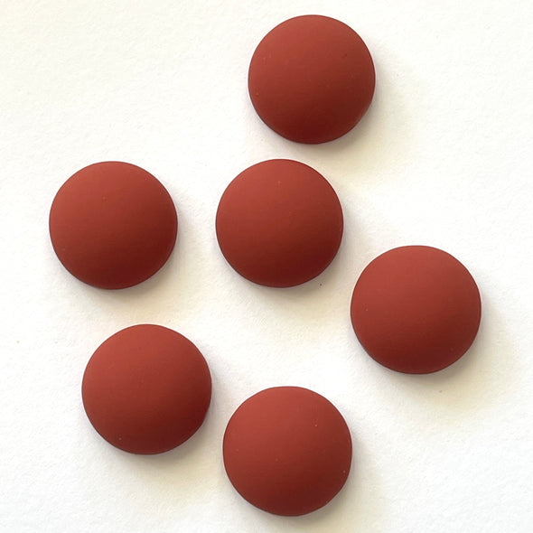 Acrylic Cab - 18 mm Matte Rounds - Brick Red