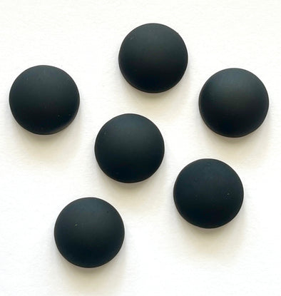 Acrylic Cab - 18 mm Matte Rounds - Black
