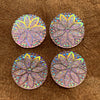 Acrylic Cab - Sparkle Flower Rounds - 25 mm