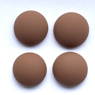 Acrylic Cab - 18 mm Matte Rounds - Cocoa