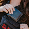 Bonded Leather Wallet - Salish Eagle - Black