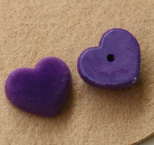 Acrylic Cab - Velvet Hearts - Purple