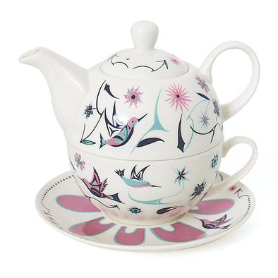 Ceramic Tea for One Set - Hummingbirds