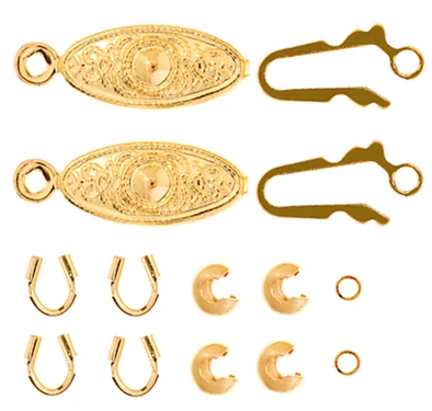 Fish Hook Clasp Set - Gold