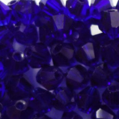 4 mm Crystal Bicone - Cobalt Blue