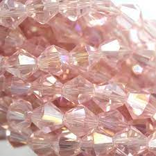 4 mm Crystal Bicone - Transparent Pink AB